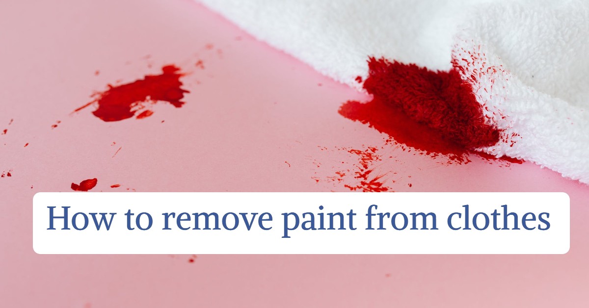 How to remove paint from clothes 1