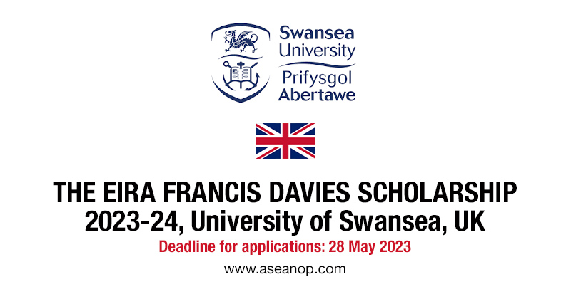 Eira FRANCIS DAVIES SCHOLARSHIP 2023-24 - University of Swansea, UK