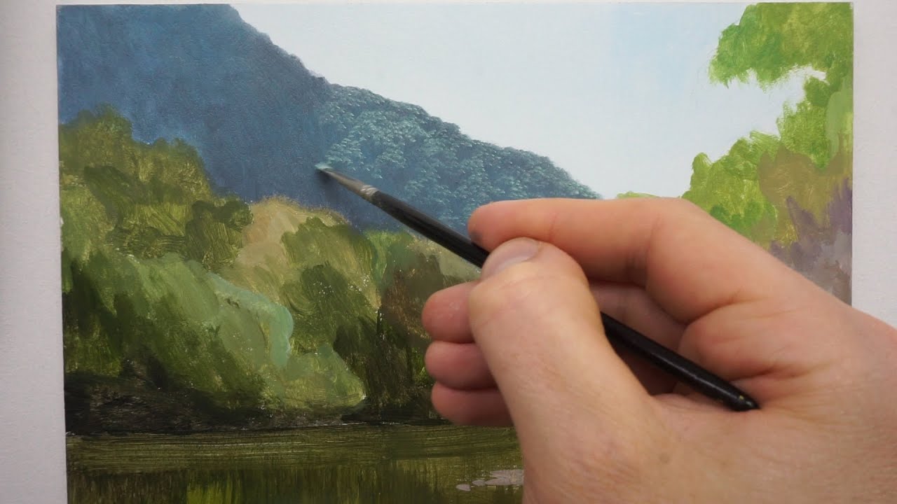 How to paint a landscape with oil paints