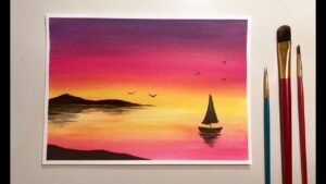 How to paint a sunset with acrylics