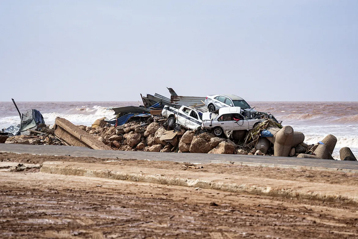 Breaking News: Debris and dead bodies clutter flood-hit Libyan port